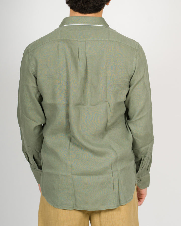 Camicia lino unito verde 