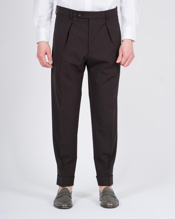 Pantalone Chiaia Lana Four Season Marrone 