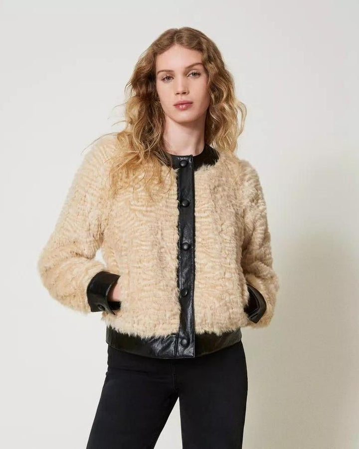 Giacca bomber Fur Beige 