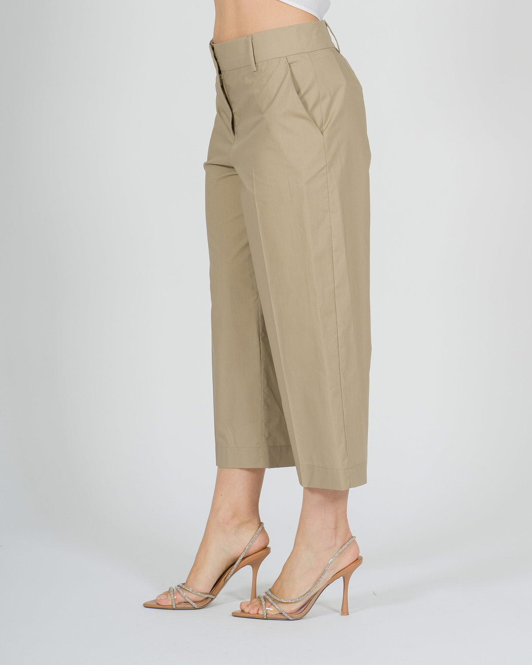 Pantalone cropped beige Meimeij 