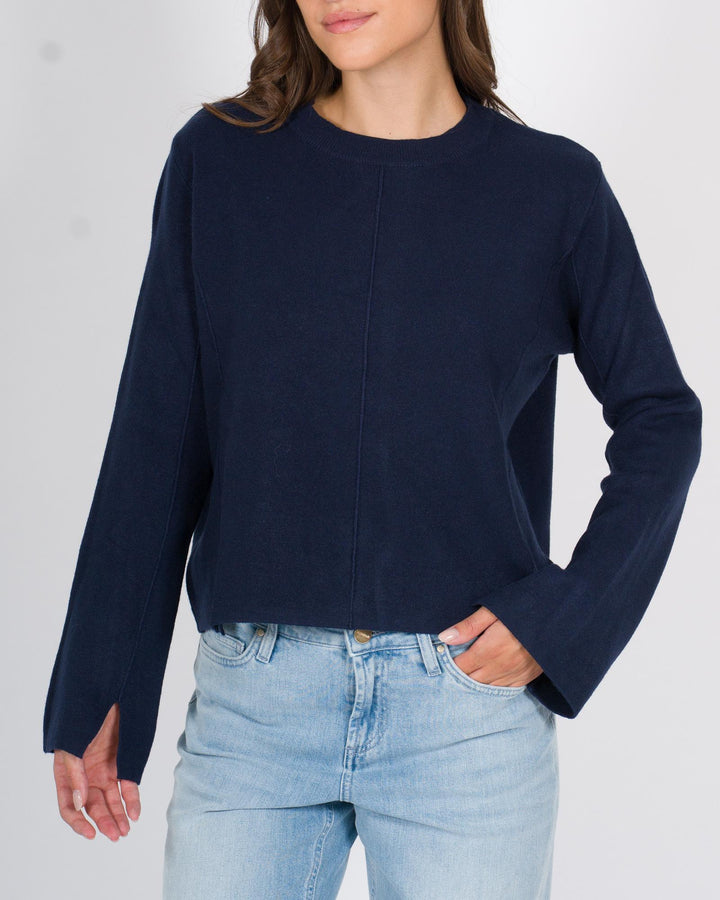 Maglia tagli polsi blu 