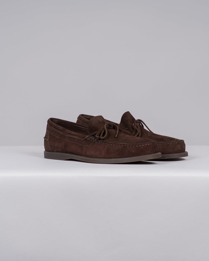 Mocassino Barca Uomo in Suede Moro 