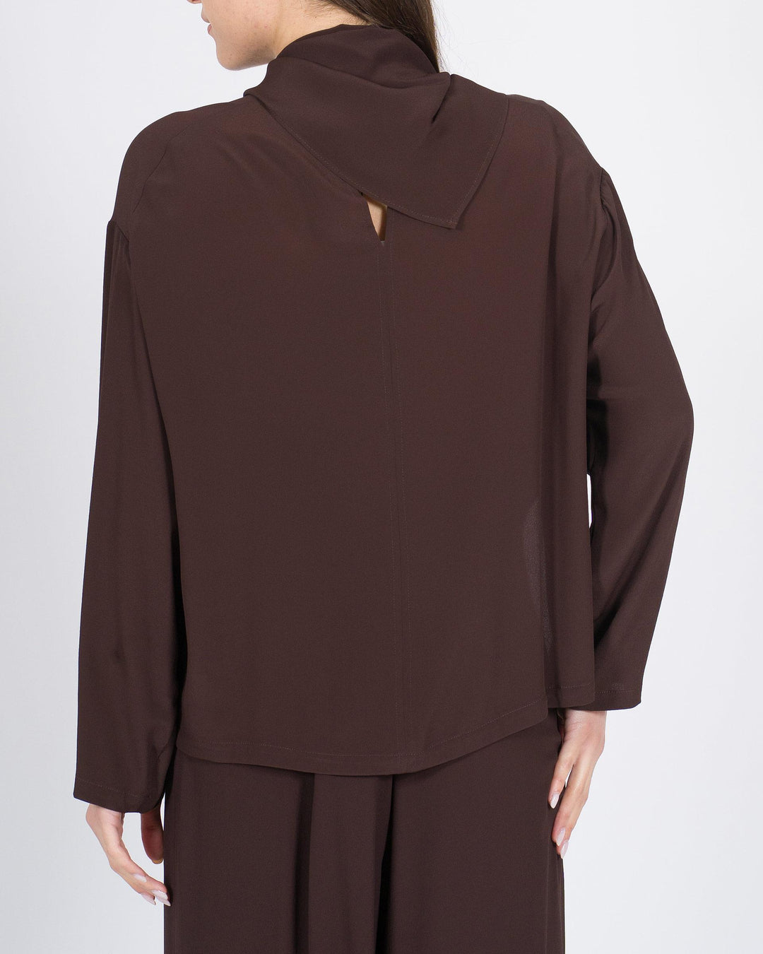 Blusa MEIMEJ Seta con Bordi Trapezio 