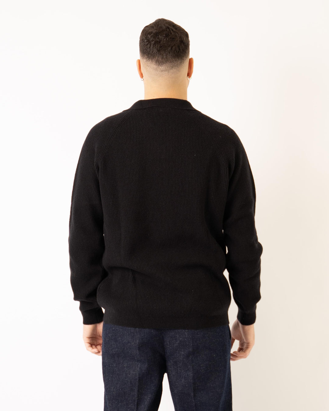 Polo Costine Scollo V Nera 
