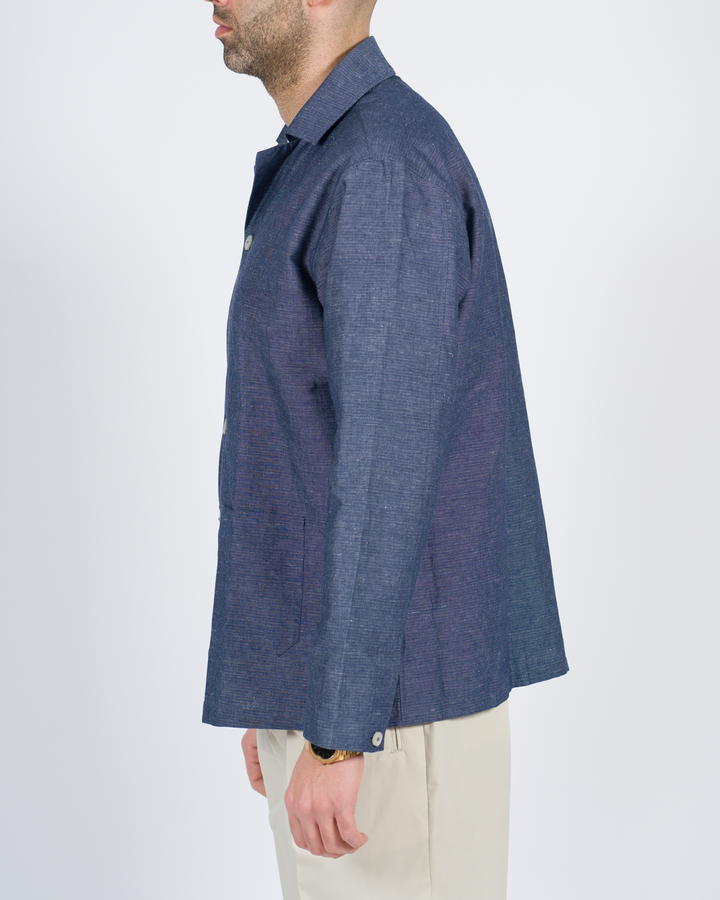 Overshirt Effetto Denim Blu 