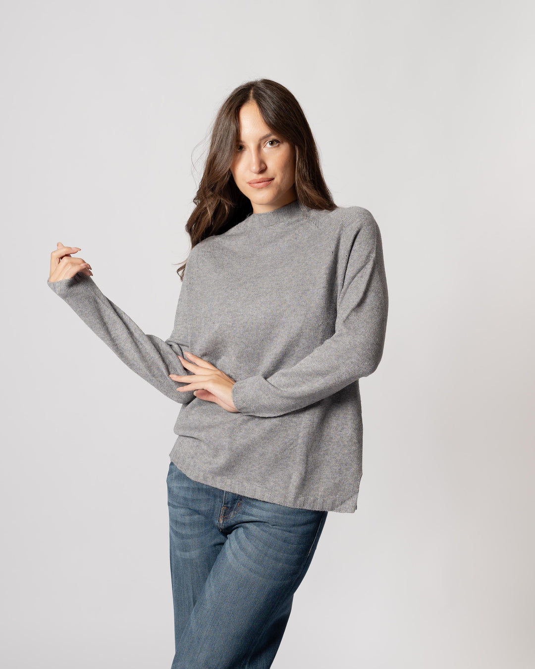 Maglia collo cratere grigio 