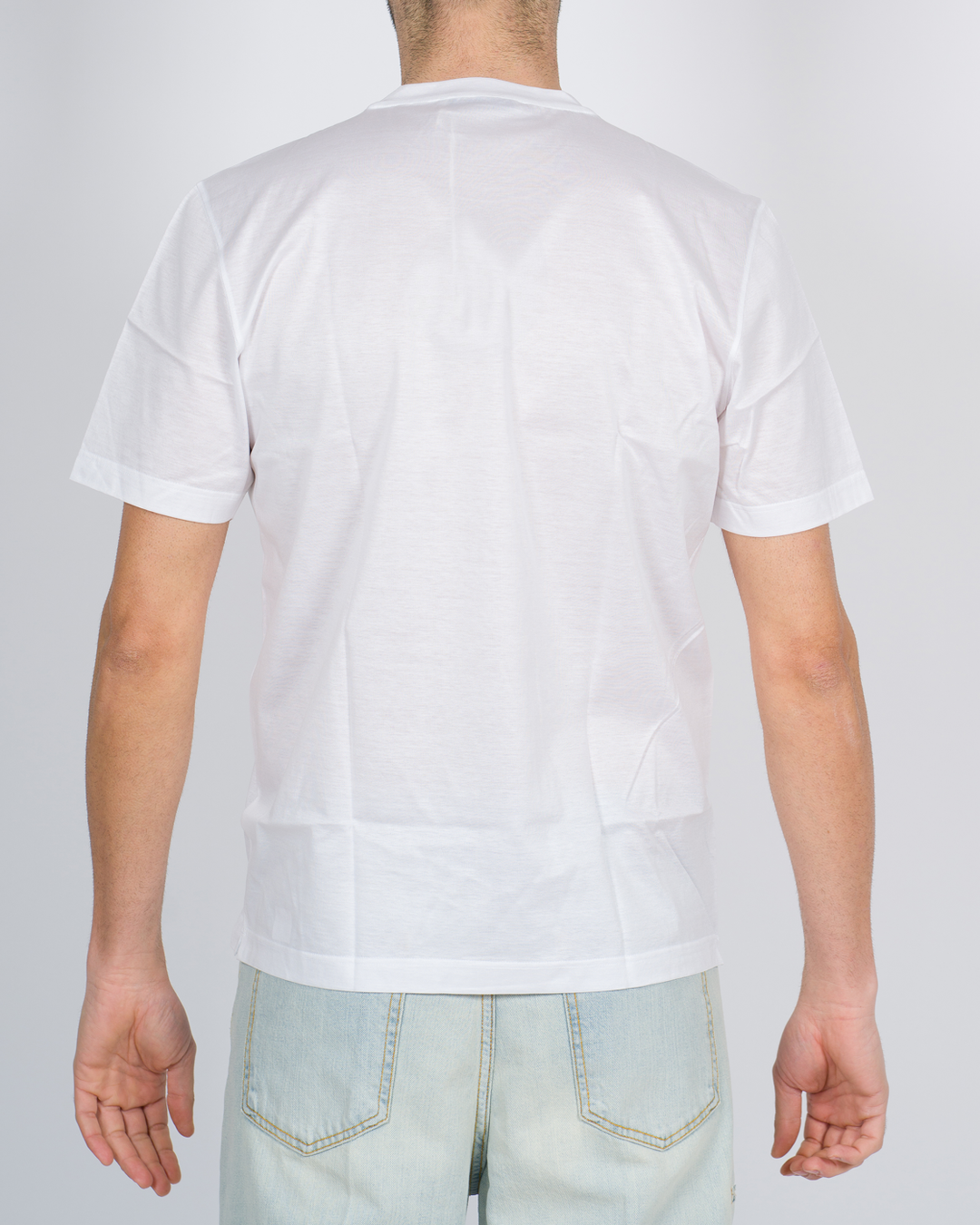 T-shirt filo di scozia bianca 