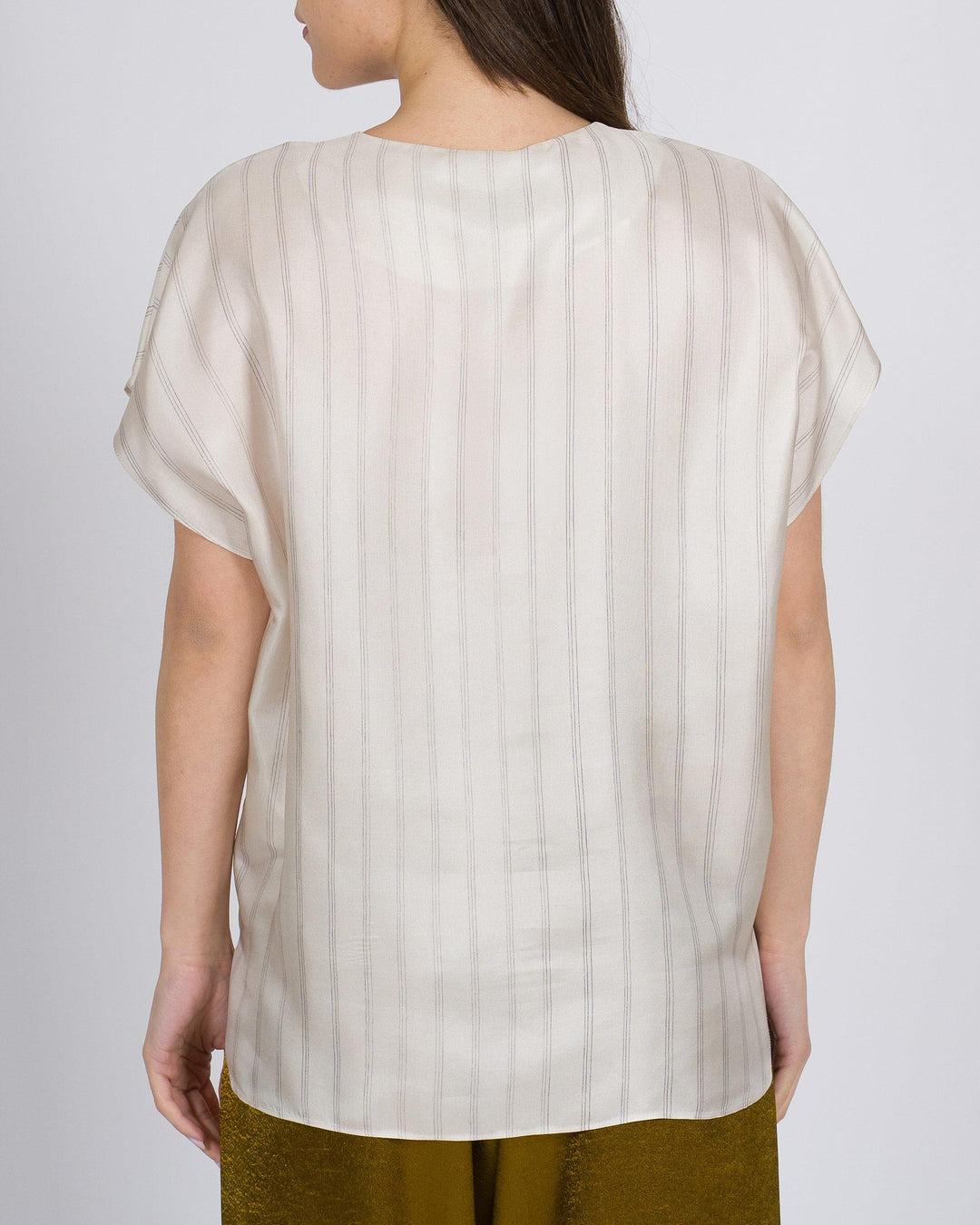Blusa ALYSI Seta Fantasia Morbida bronzo 