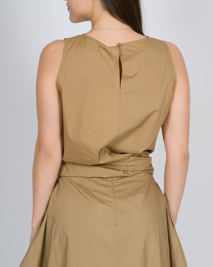 Blusa nodo cammello 