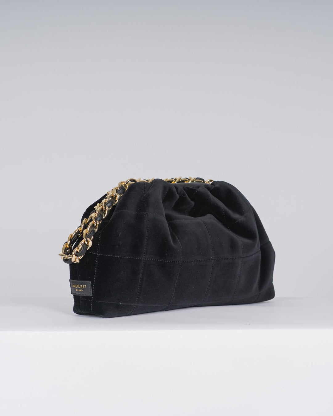 Borsa Puffy velvet nera 