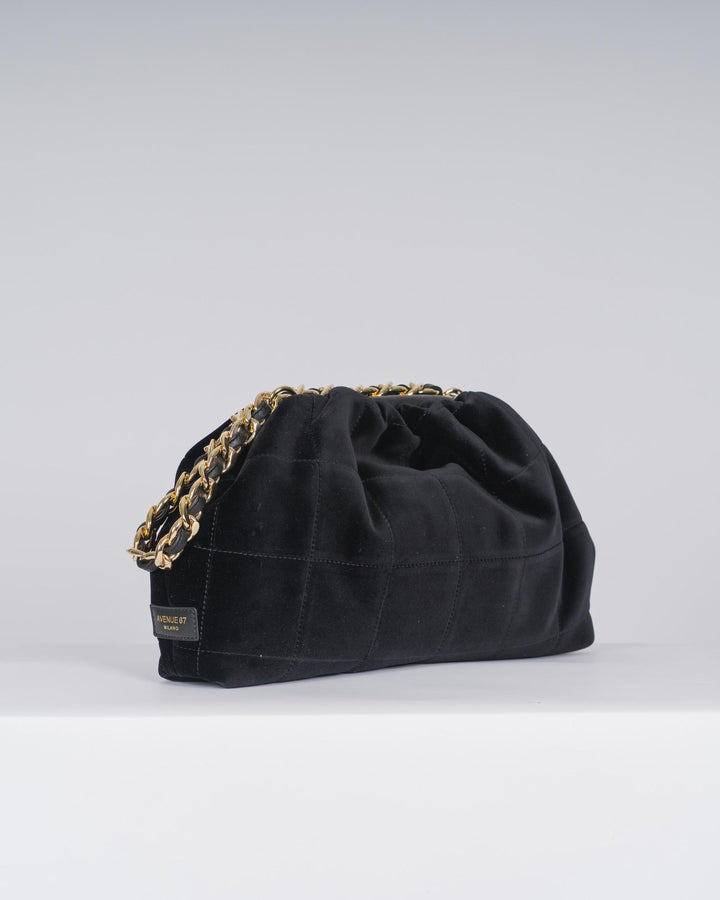 Borsa Puffy velvet nera 