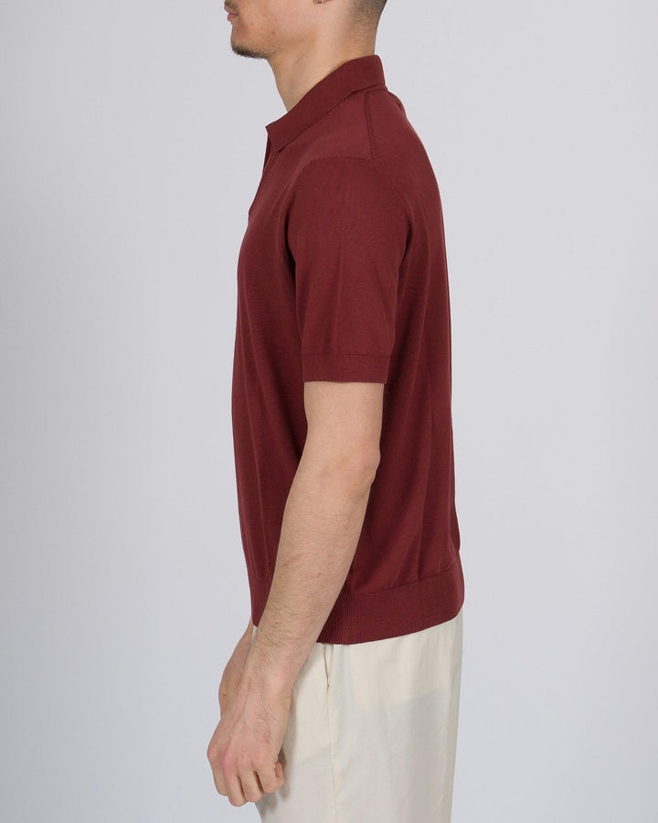 Polo skipper crepe di cotone vino 