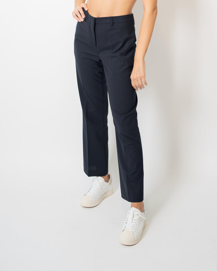 Pantaloni fresco lana blu 