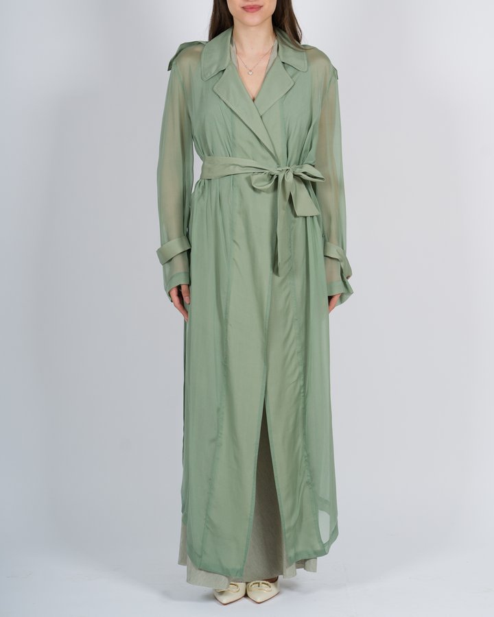 TRENCH CHIFFON VERDE 