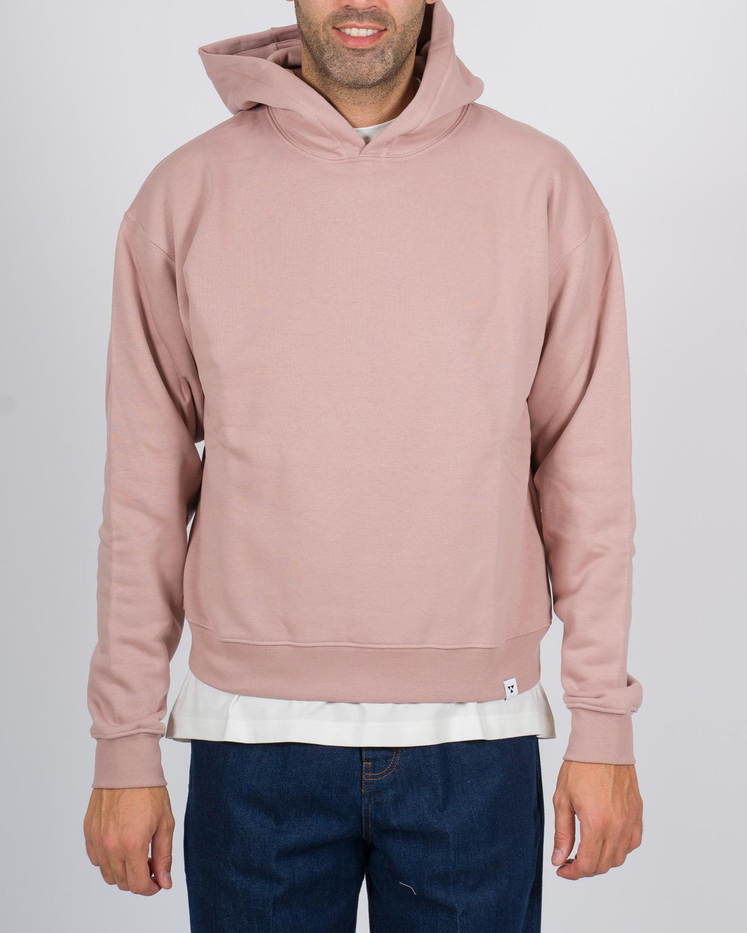 Felpa Maschile rosa con Cappuccio 