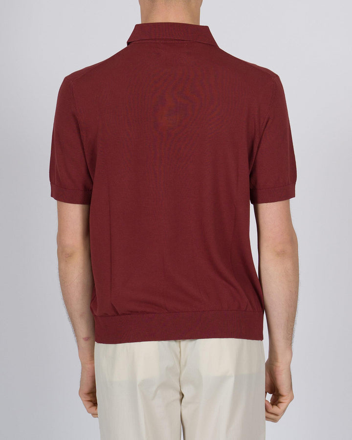 Polo skipper crepe di cotone vino 