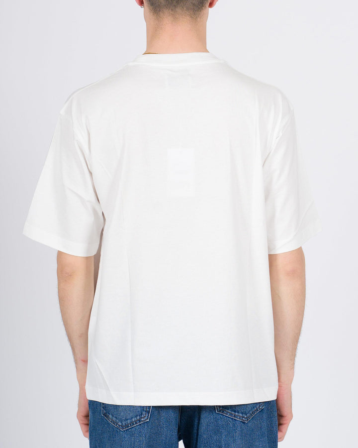 T-shirt Firenze in cotone bianca cropped 