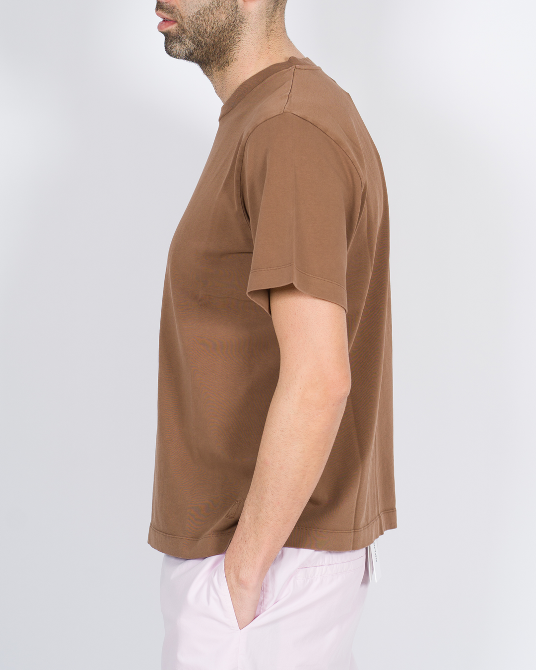 T-shirt over cotone tabacco 