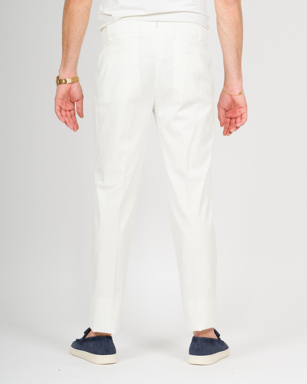 Pantalone morello cotone bianco 