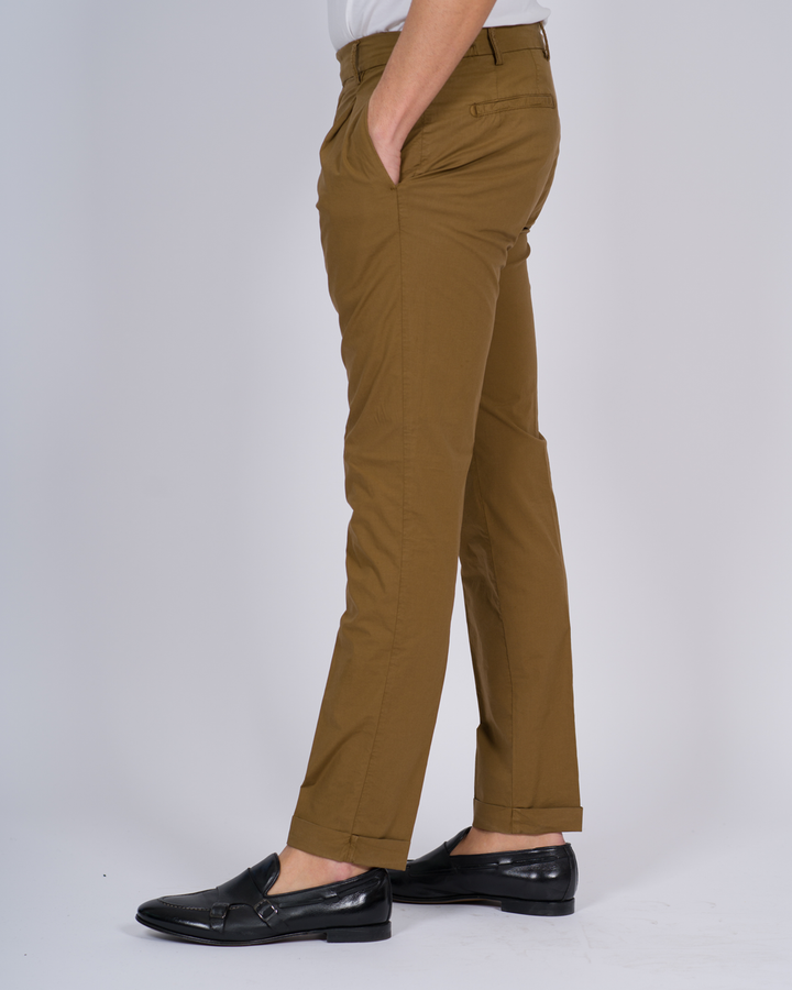 PANTALONE RETRO COTONE TABACCO 
