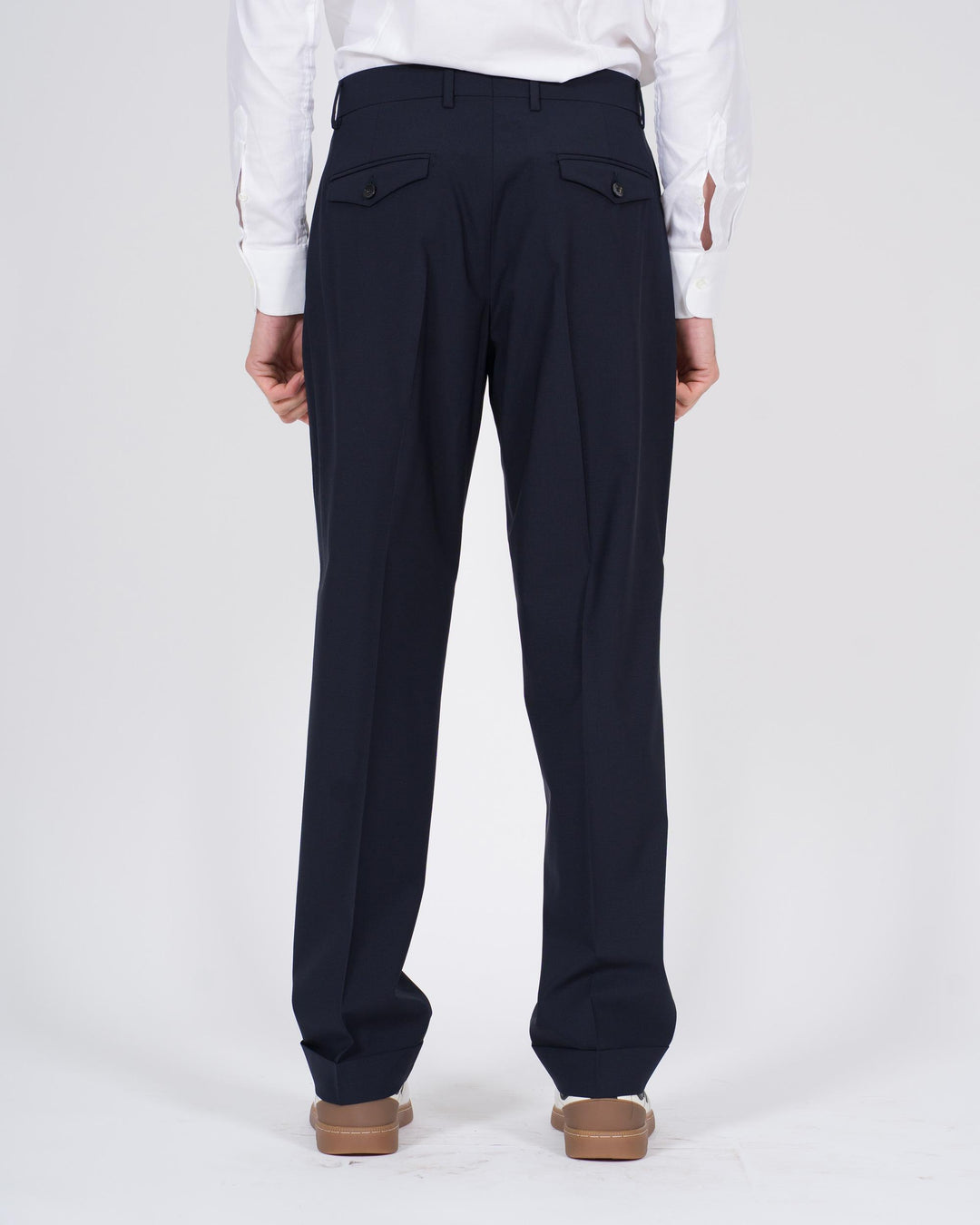 Pantaloni Negron misto lana blu 