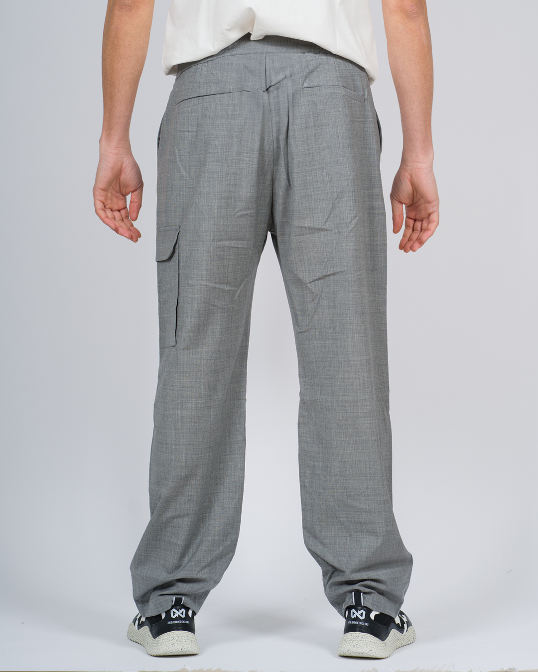 Pantalone over fit grigio 