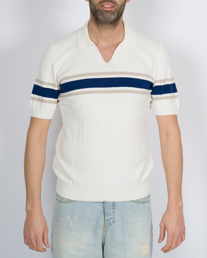 Polo skipper fascia bianca 