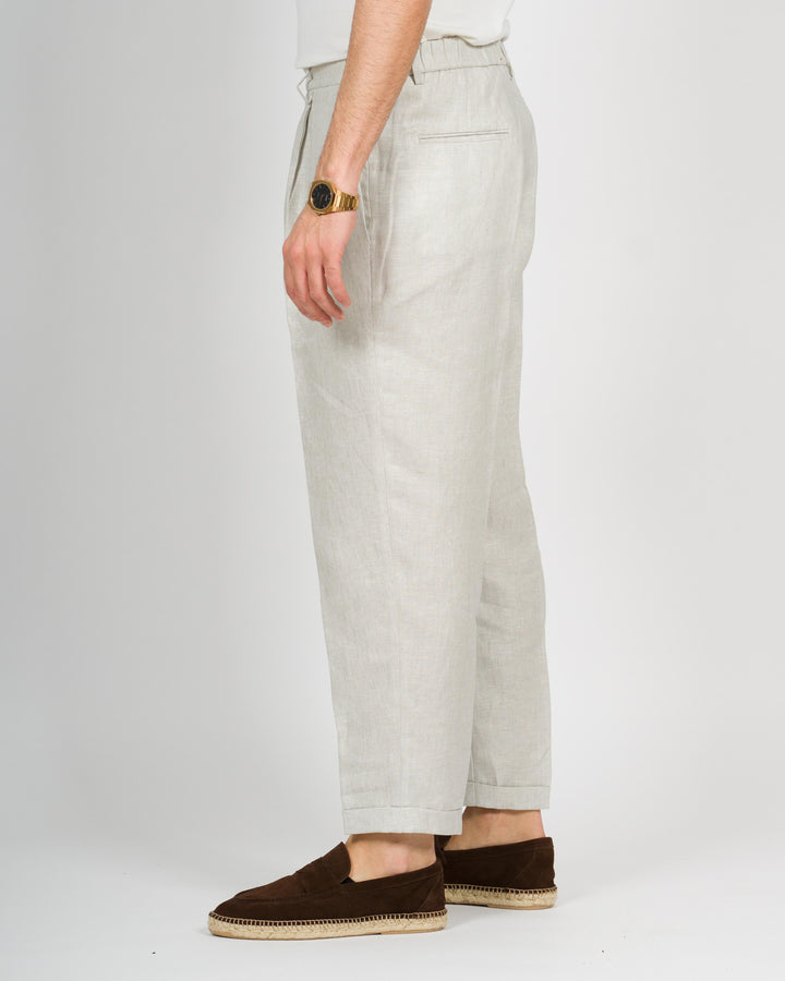 Pantalone Otaru lino grigio 