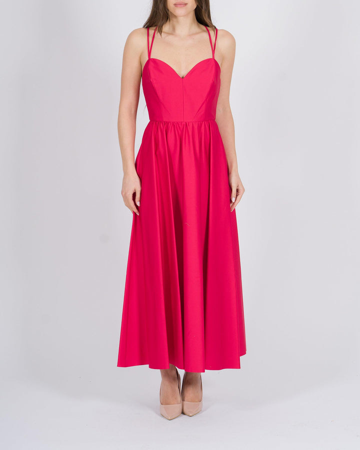 abito lungo fucsia 