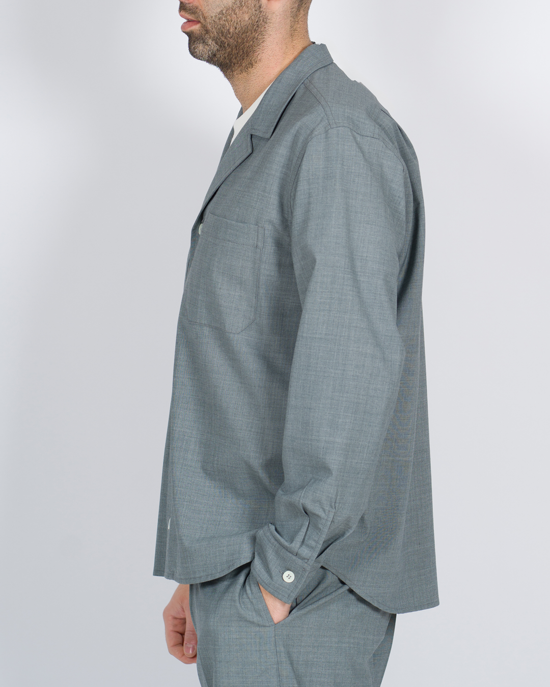 Overshirt tasconi grigio 