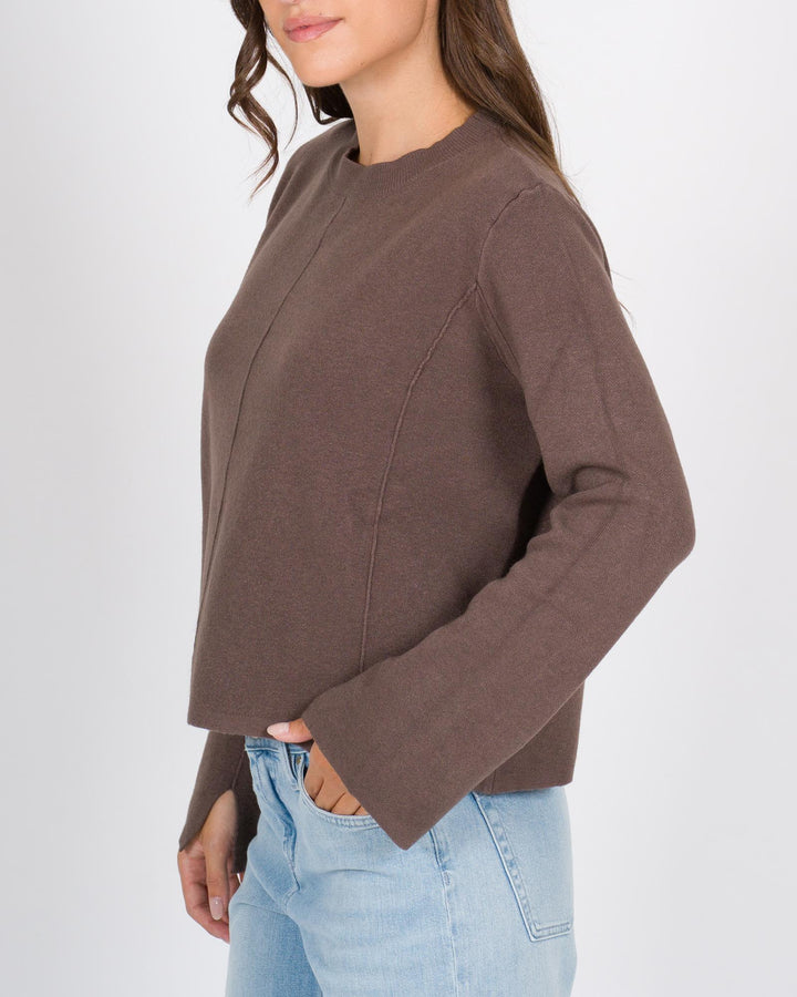 Maglia tagli polsi cacao 