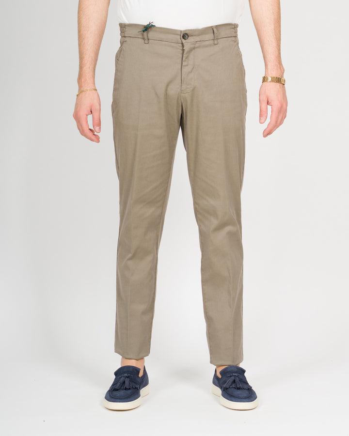 Pantalone morello cotone tabacco 