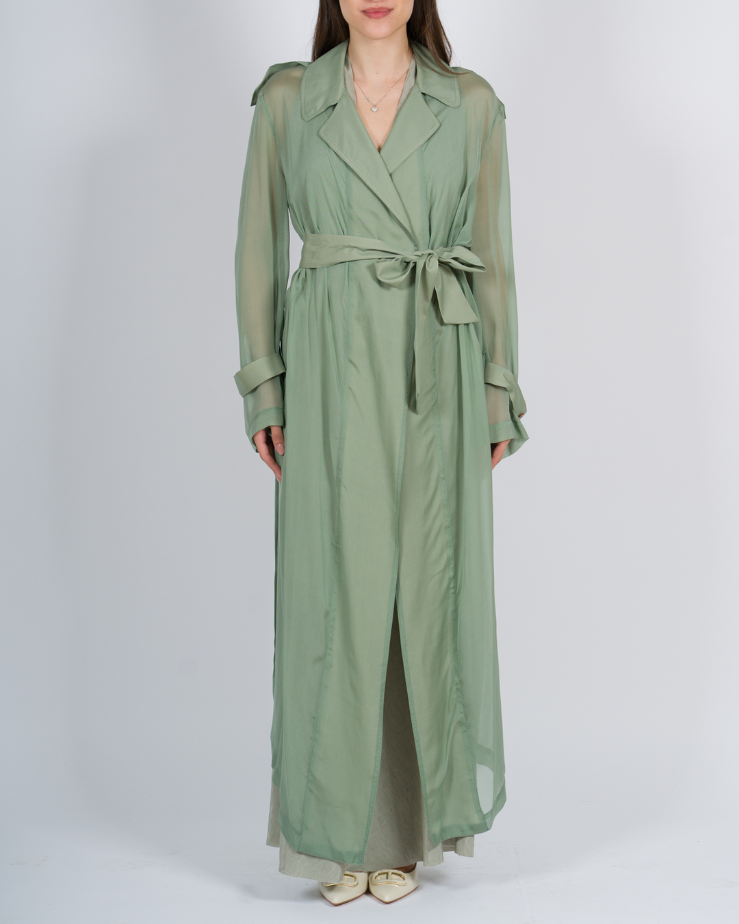 TRENCH CHIFFON VERDE 