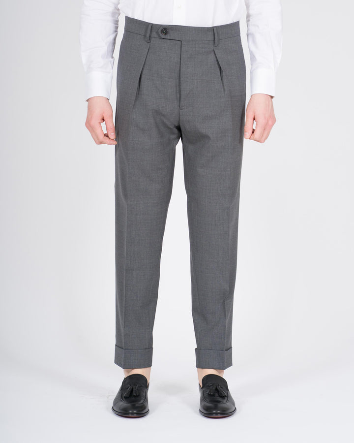 Pantalone Chiaia Lana Four Season Grigio Scuro 
