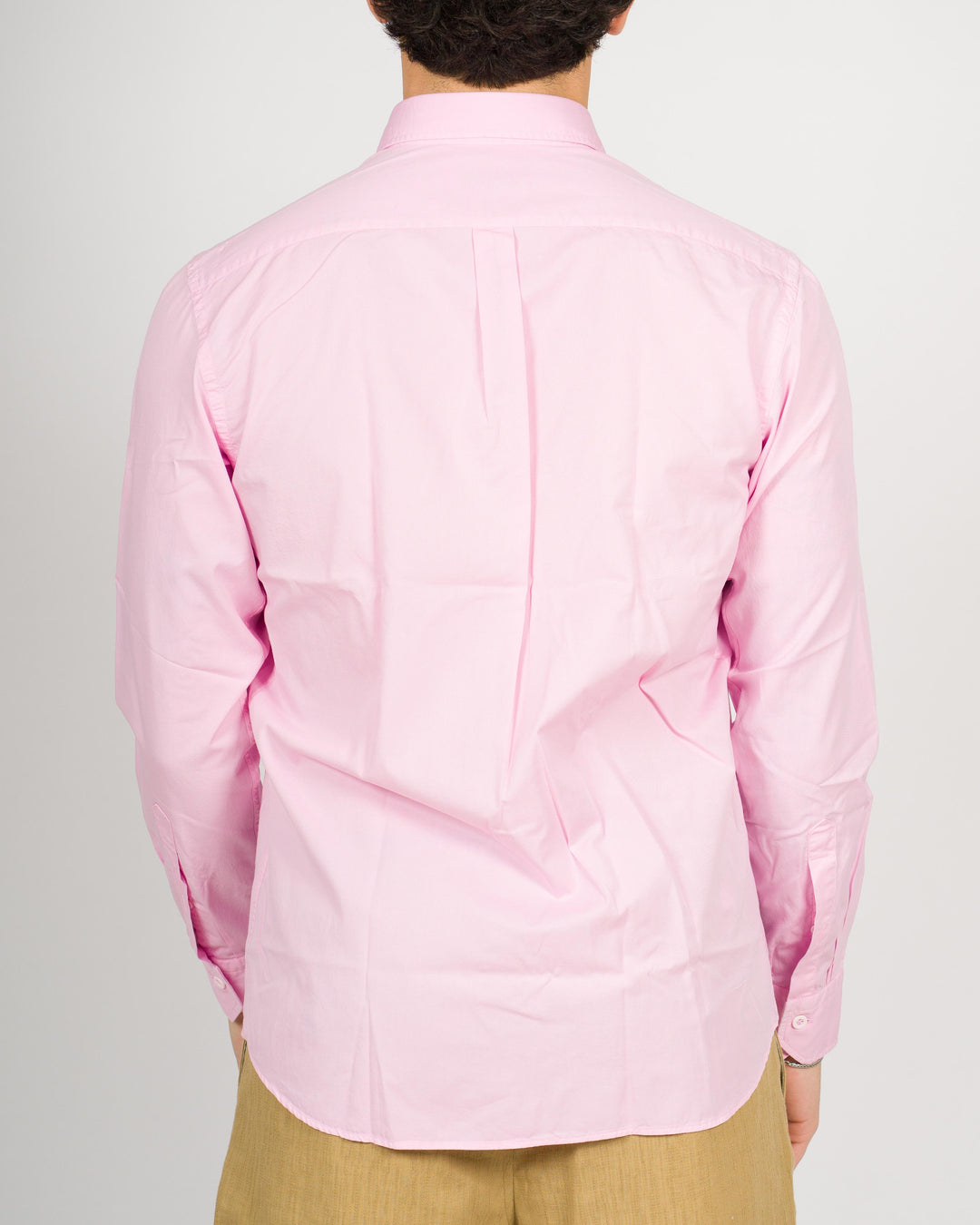 Camicia cotone unito rosa 