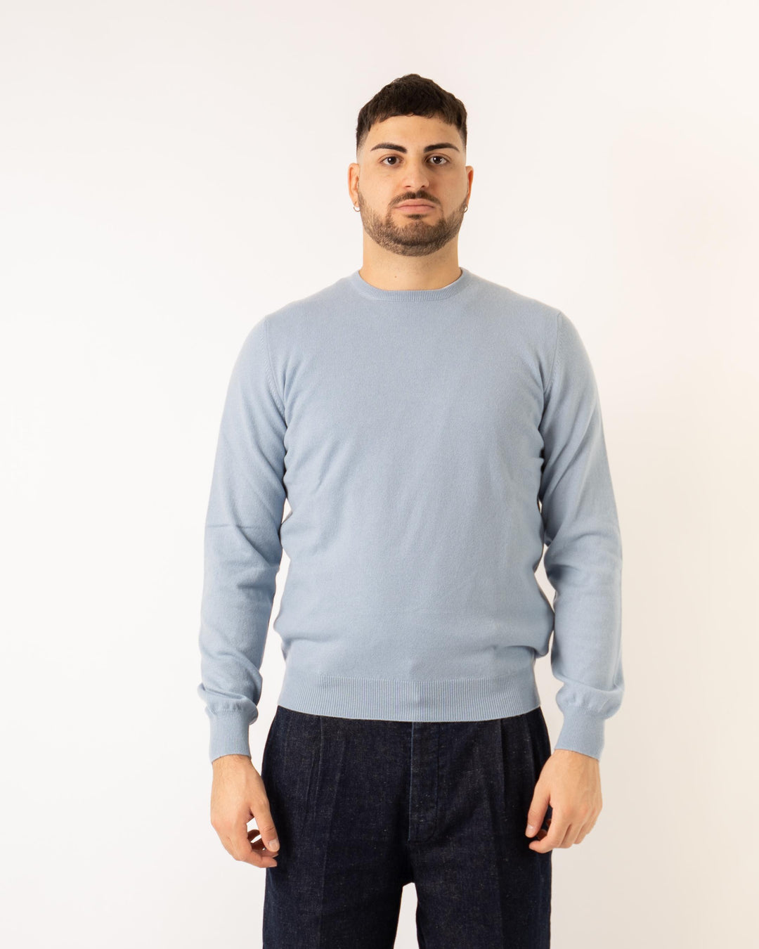 Girocollo Cashmere Azzurro 