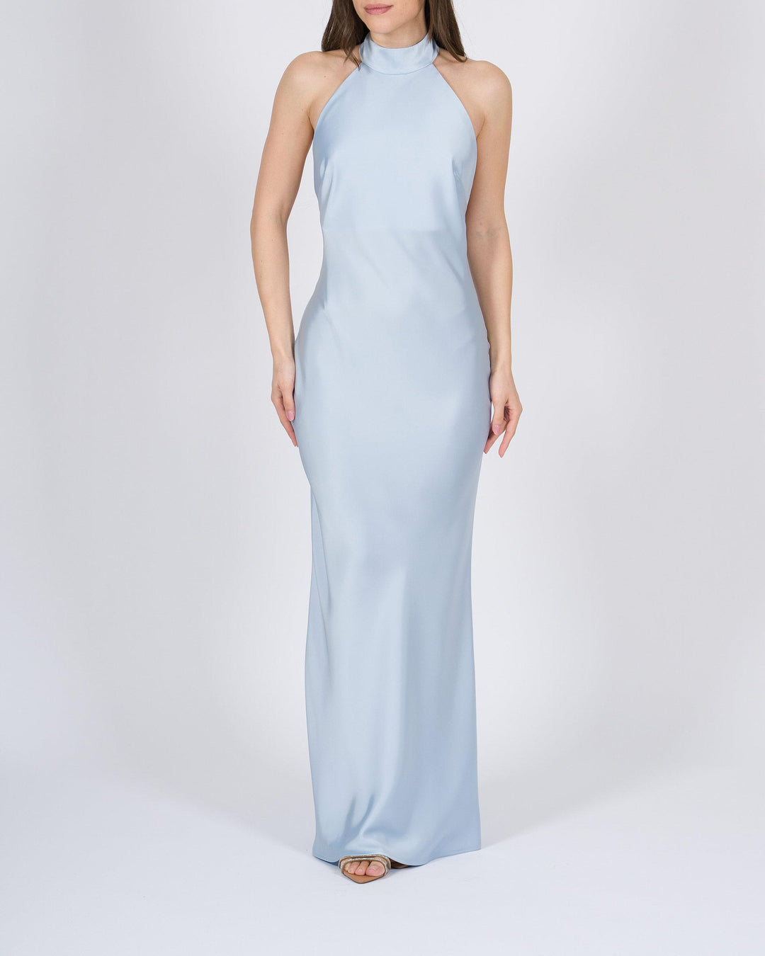 Abito in raso azzurro Silence 