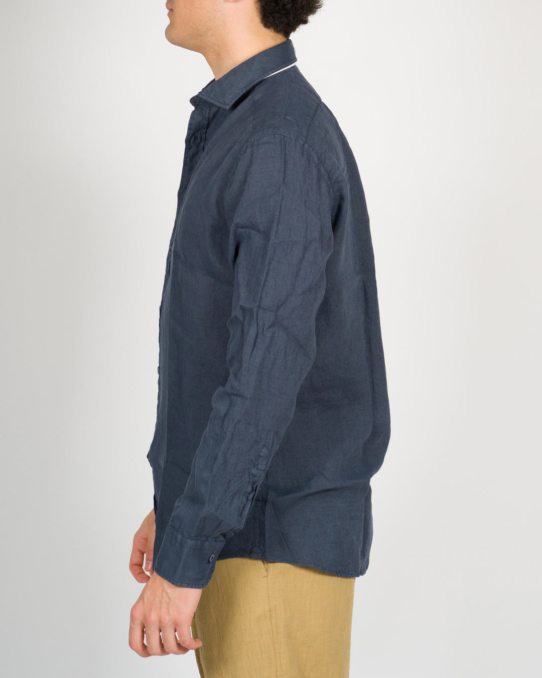 Camicia lino unito blu 