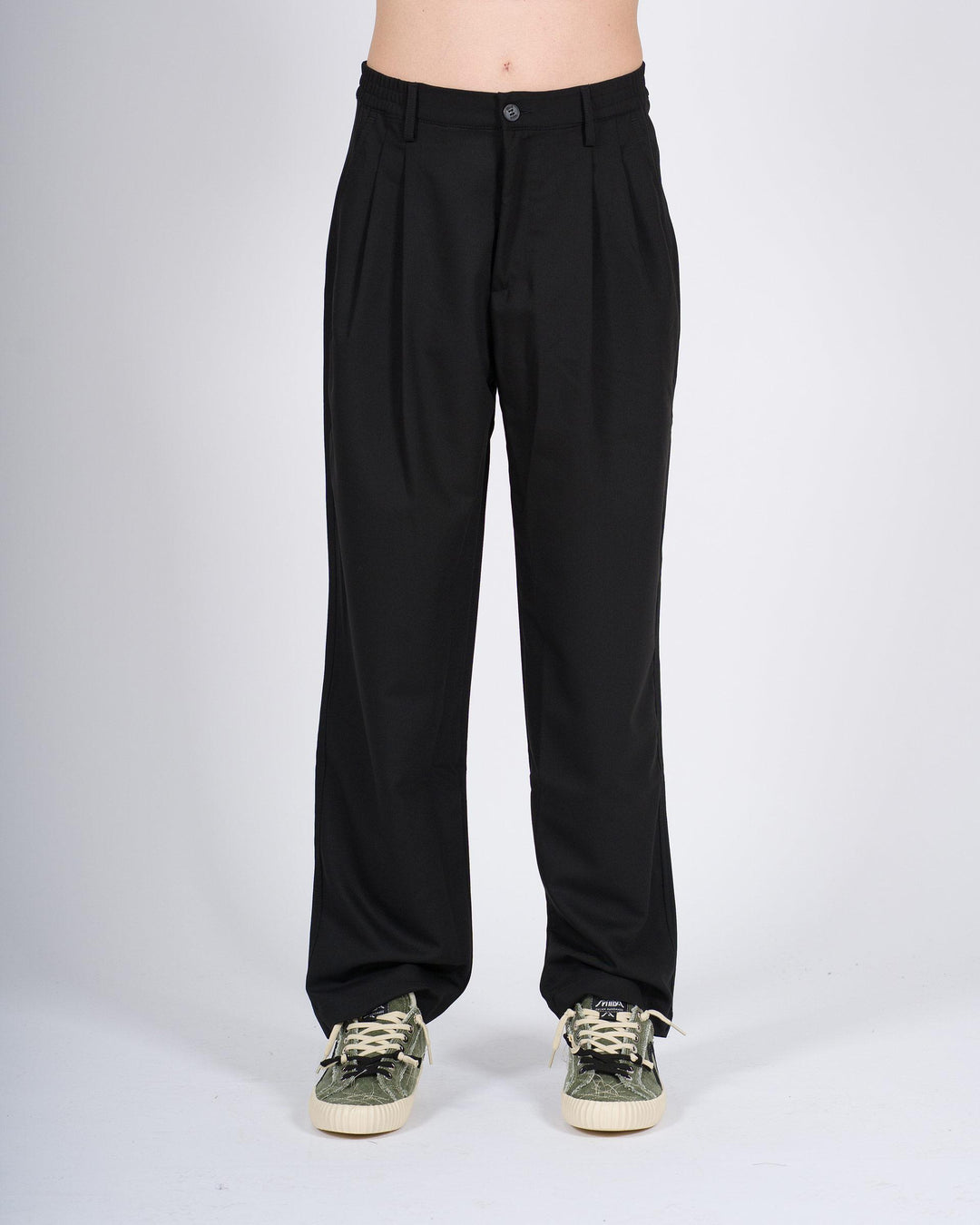Pantalone Uomo Nero Doppia Pence 