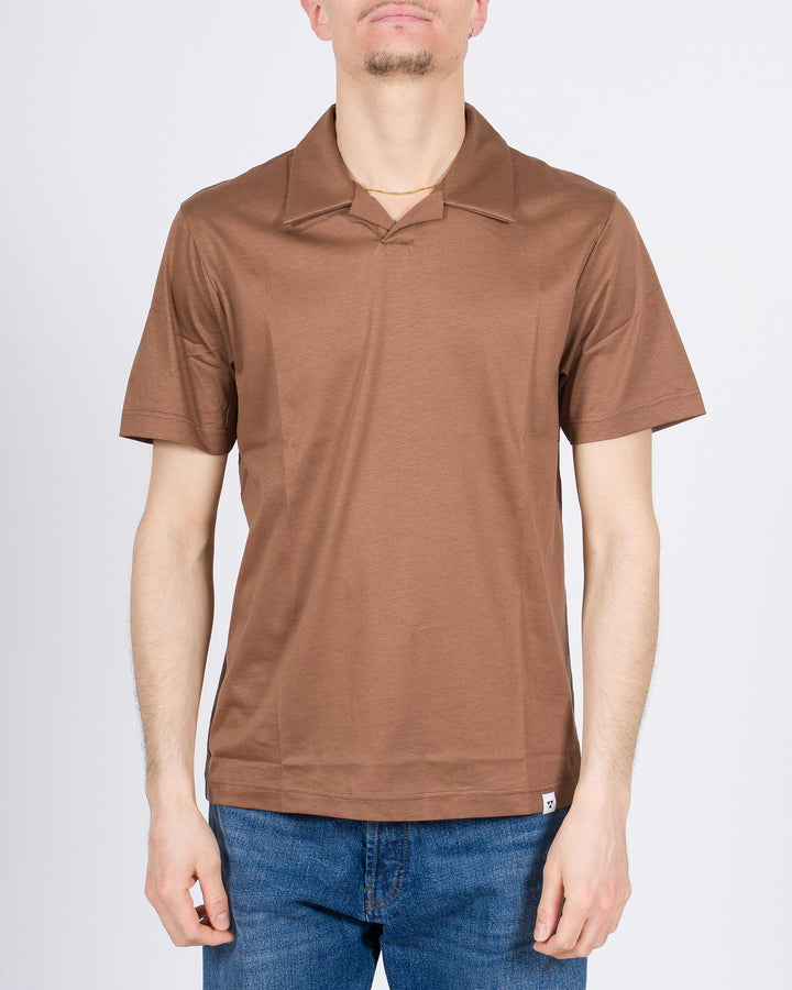 Polo Skipper Uomo tabacco in Cotone Premium 