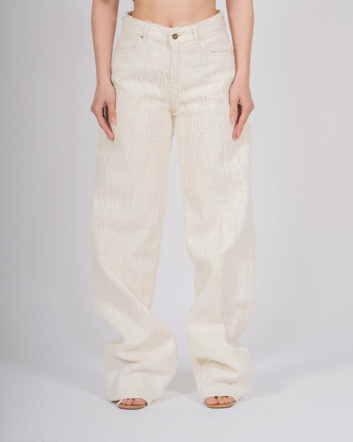 Pantalone Denim Don The Fuller bianco 