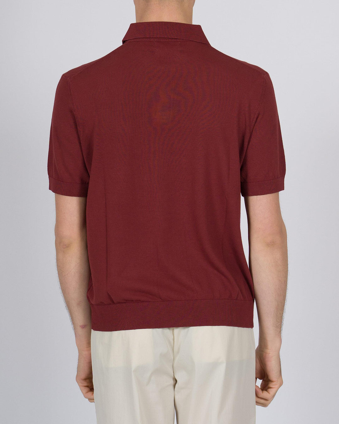 Polo skipper crepe di cotone vino 