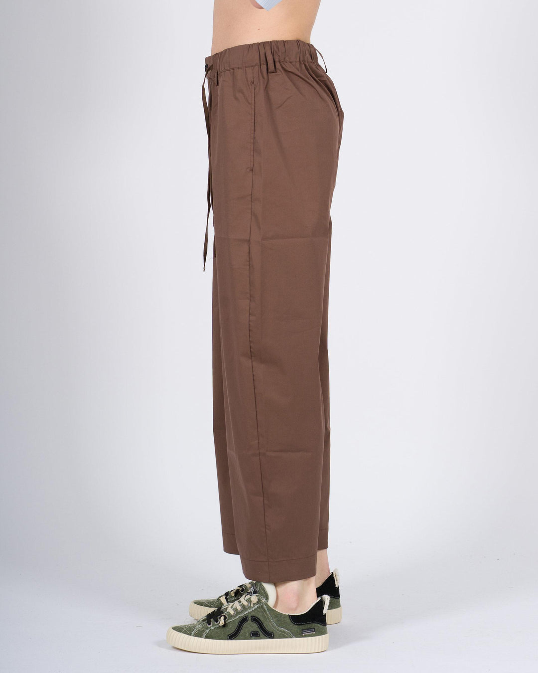 Pantalone Uomo Largo in Cotone Parastretch marrone 