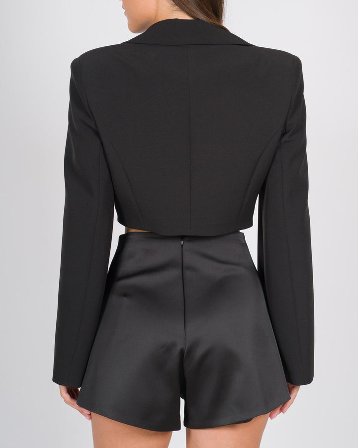 Giacca cropped nera 