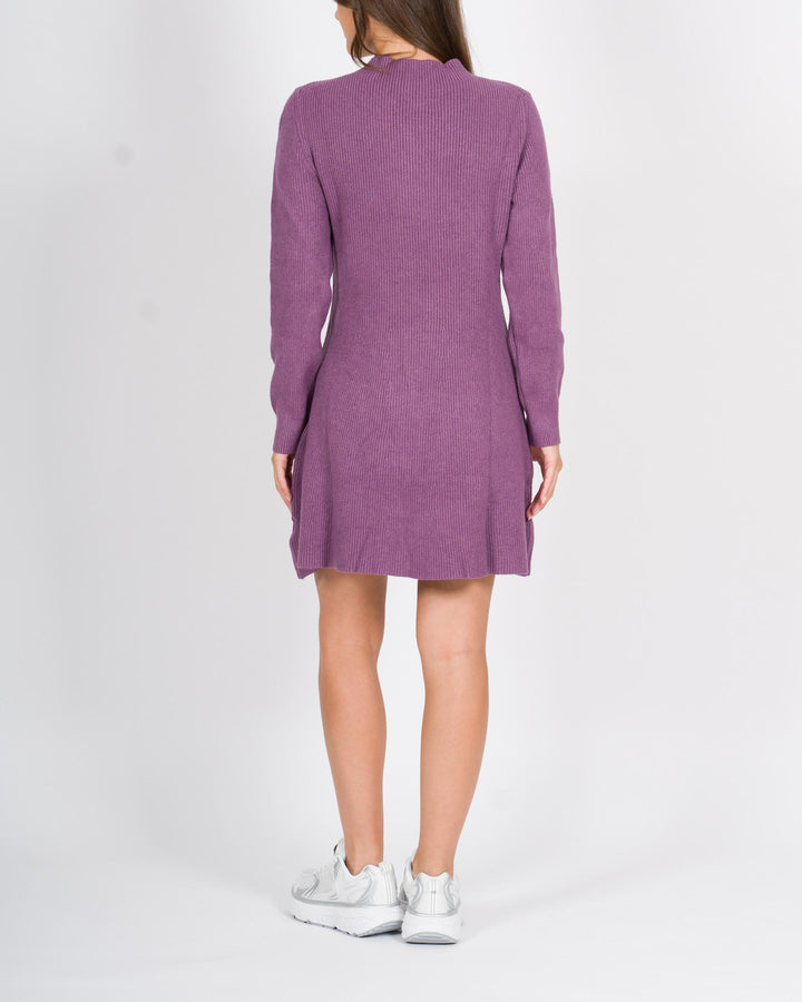 Abito Maglia Costine Melanzana 