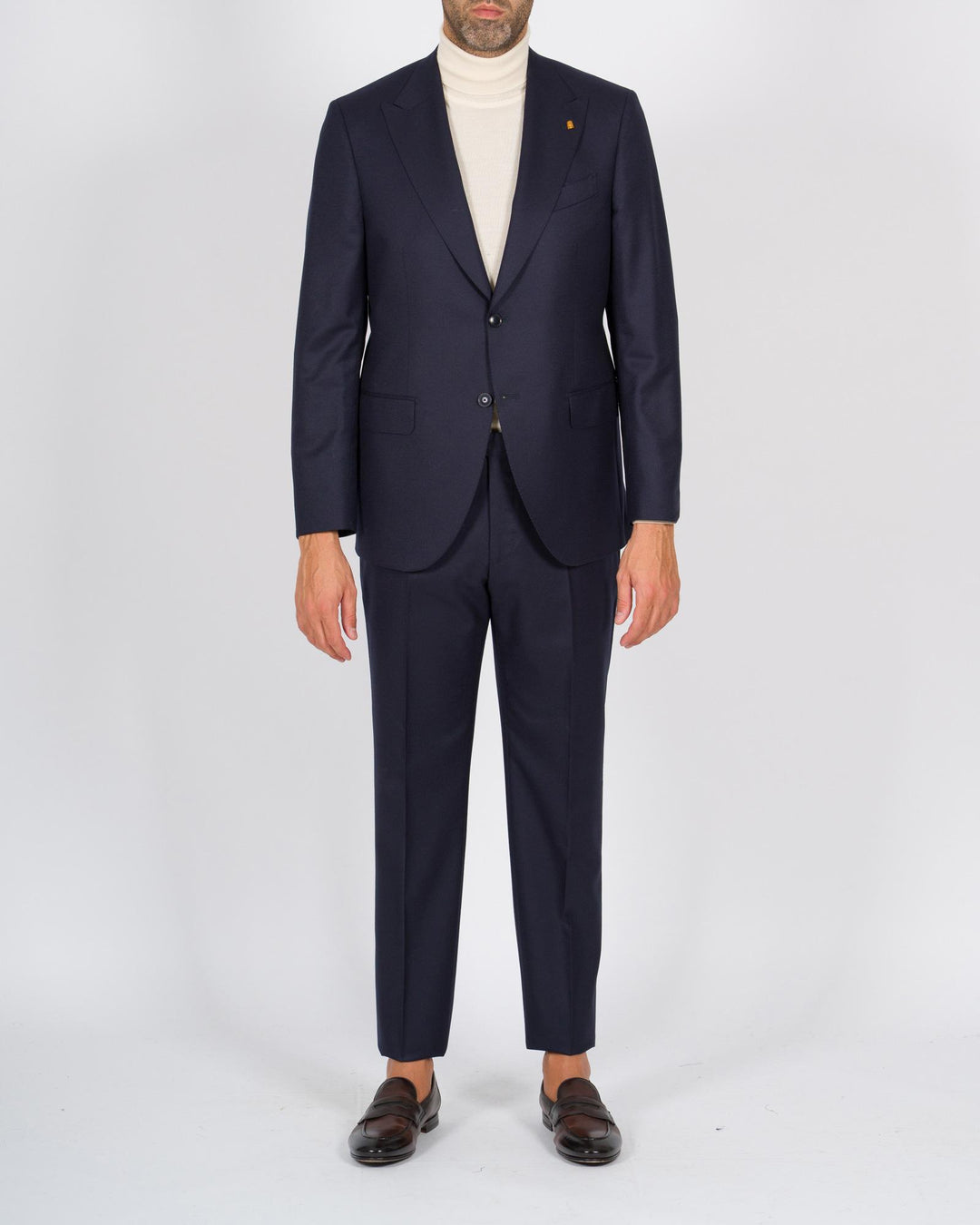 Abito monopetto in lana blu 