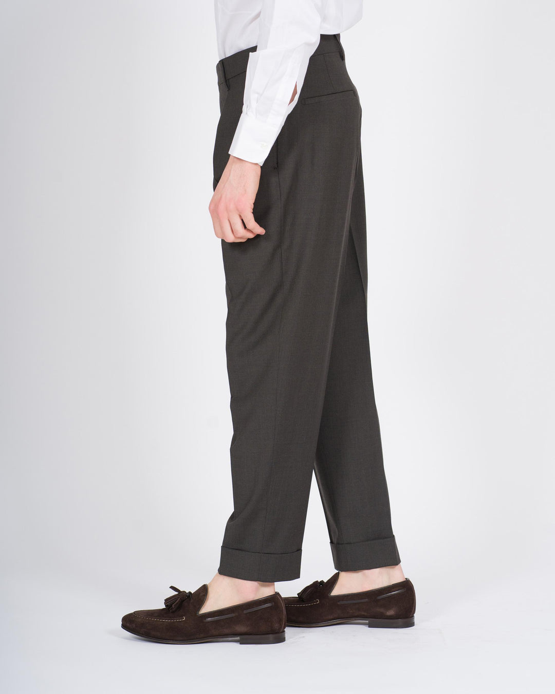 Pantalone Chiaia Misto Lana Marrone 