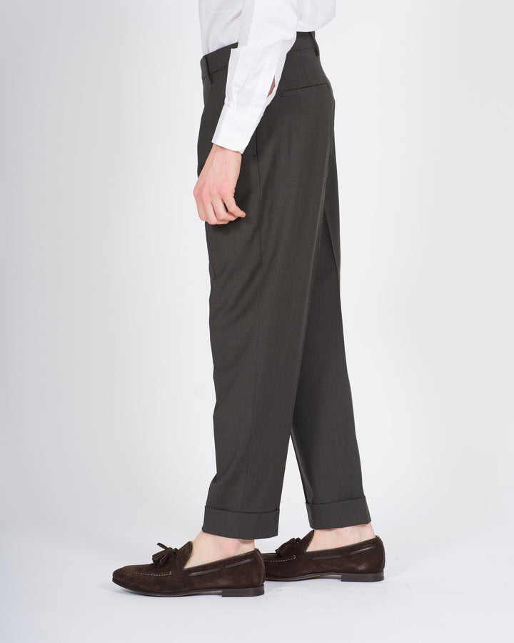 Pantalone Chiaia Misto Lana Marrone 