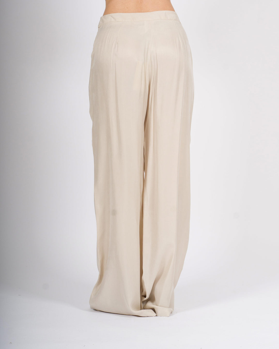 Pantalone Palazzo Silence Color beige in Cupro 