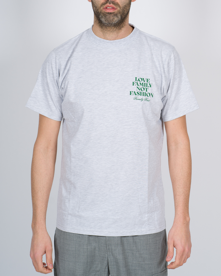 T-shirt Family First bianca grigio 